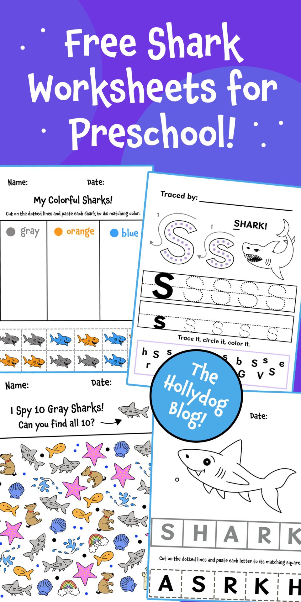Free Shark Worksheets for Preschool (Fun Ocean Printables & Activities ...
