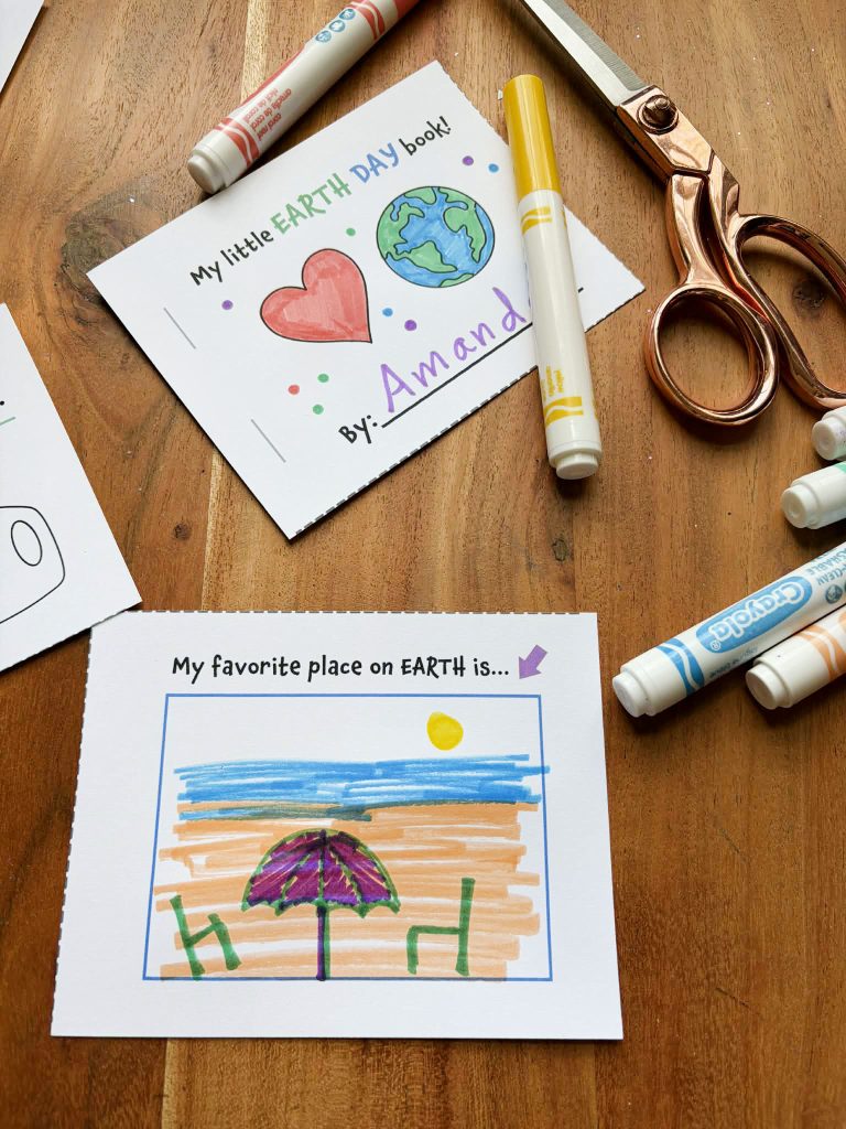 markers and crayons for Earth Day activity