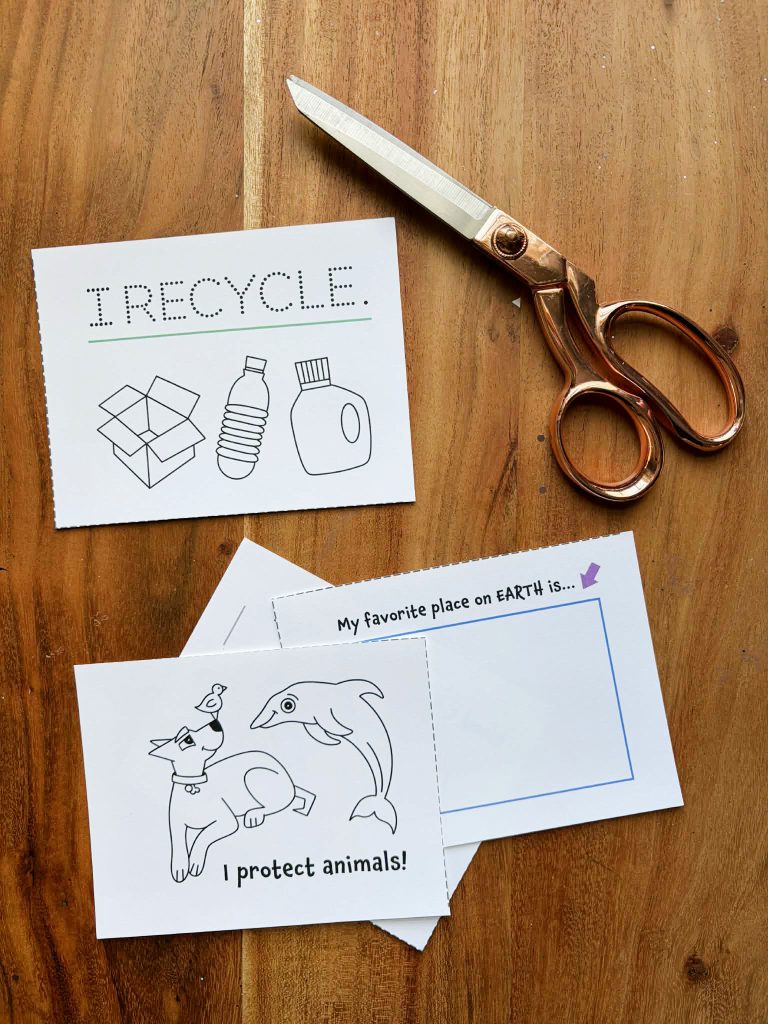 Earth Day Book Pages Cutouts