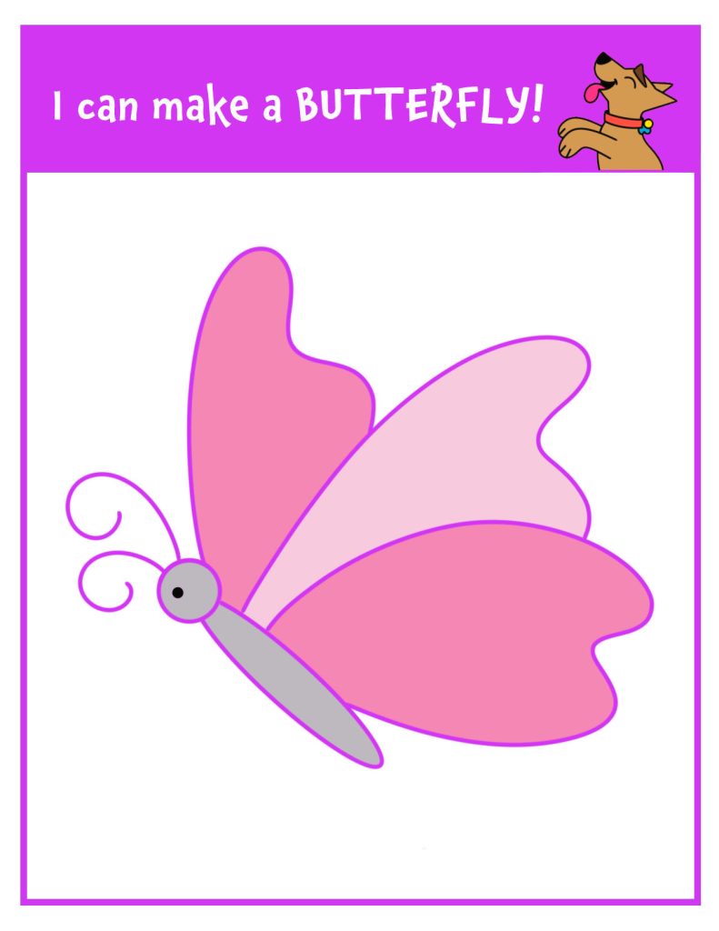 Cute Butterfly Playdough Mat for Preschool