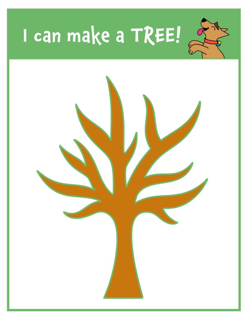 Free Tree Playdough Mat for Preschoolers