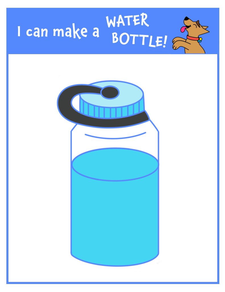 Free Water Bottle Playdough Mat for Preschool. Free Earth Day Playdough Mats for Preschool (Hands-On Fine Motor Fun!)