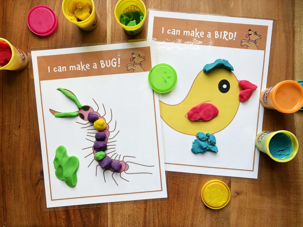 Free Earth Day Playdough Mats for Preschool
