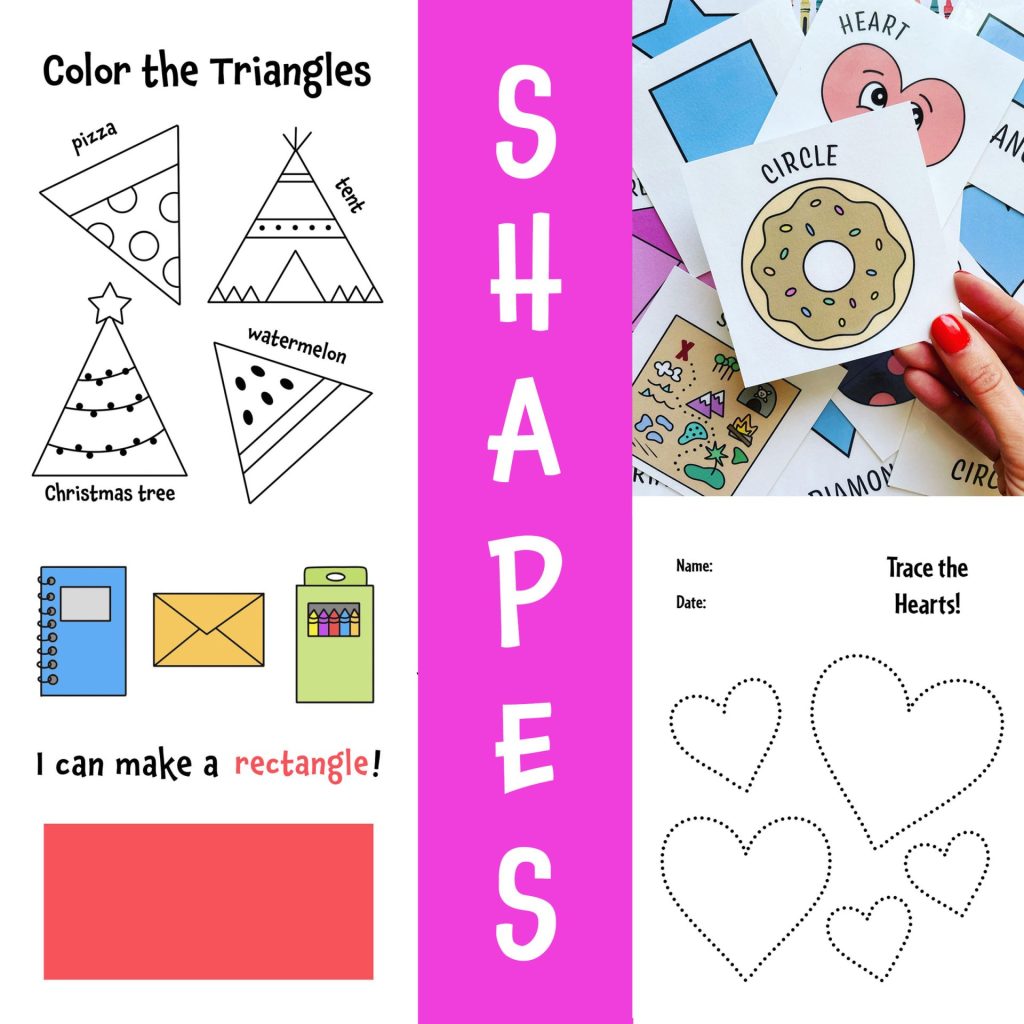 The Best Shape Worksheets for Preschool! Learn Shapes with Hollydog!