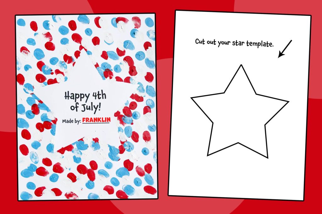 Free Fingerprint Star Craft for Preschool!
