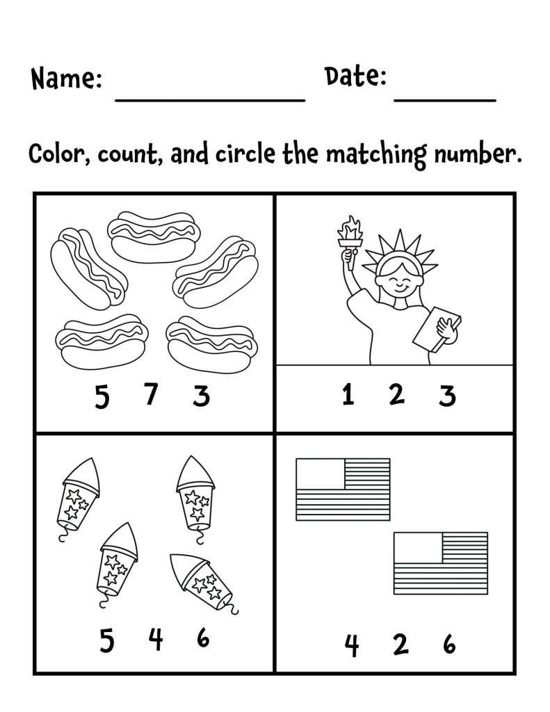 Free 4th of July Activities for Preschool!