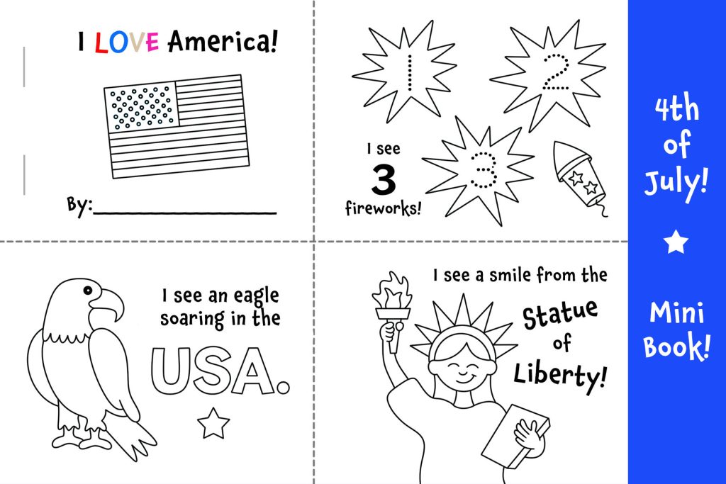 Free 4th of July Mini Books for Preschoolers!