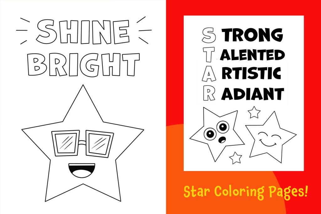 Free Star Coloring Pages for Preschool