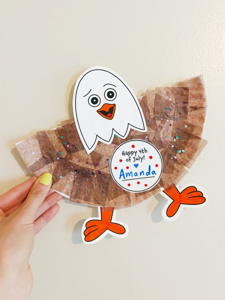 Free Eagle Craft for Preschool (Printable 4th of July Craft Template)