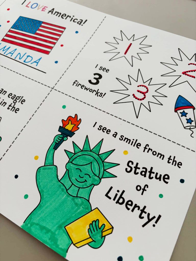 Free 4th of July Mini Book for Preschool!