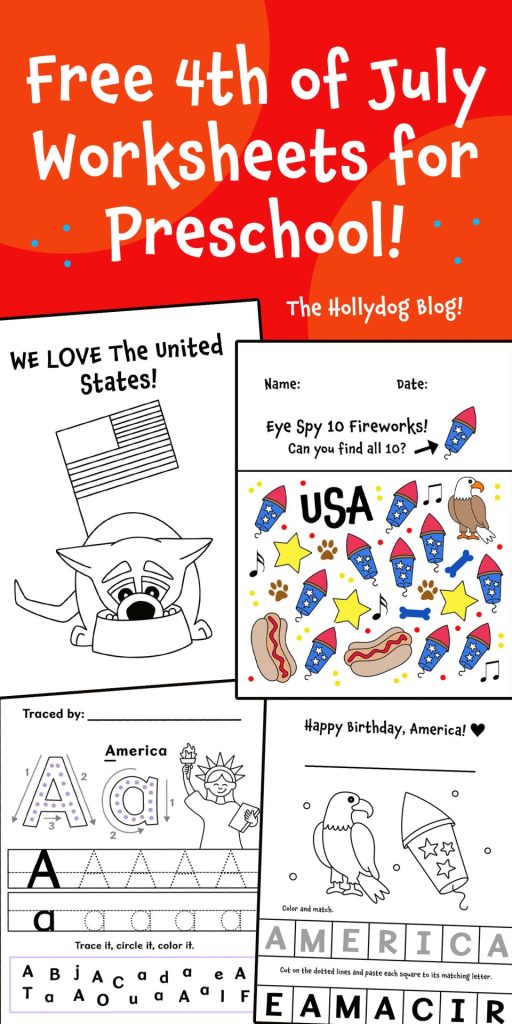 Free 4th of July Worksheets for Preschool!