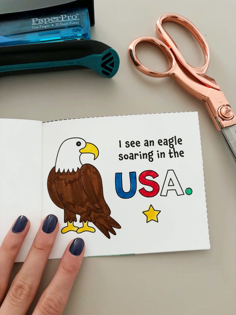 American Eagle Coloring Page for Preschool!