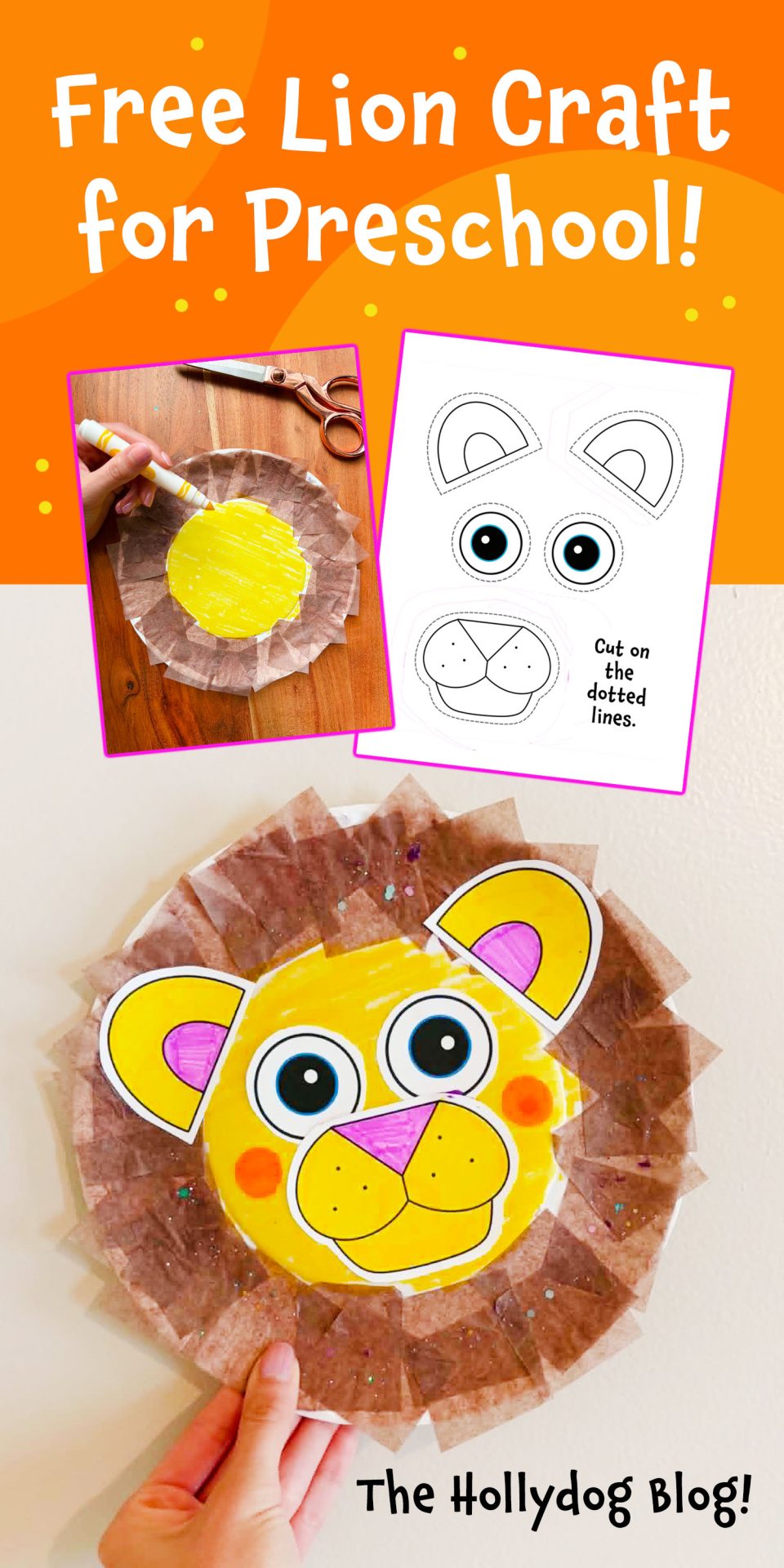 The Cutest Lion Craft for Preschool (FREE Printable Template)