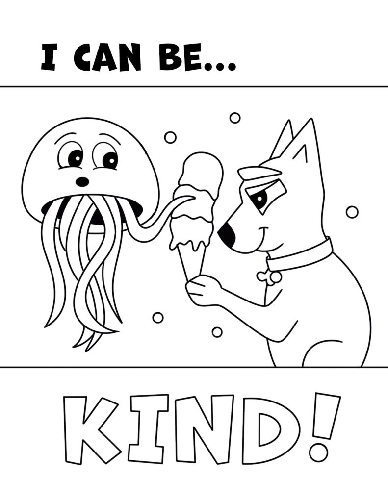 Free I Can Be Kind Coloring Page for Preschool!