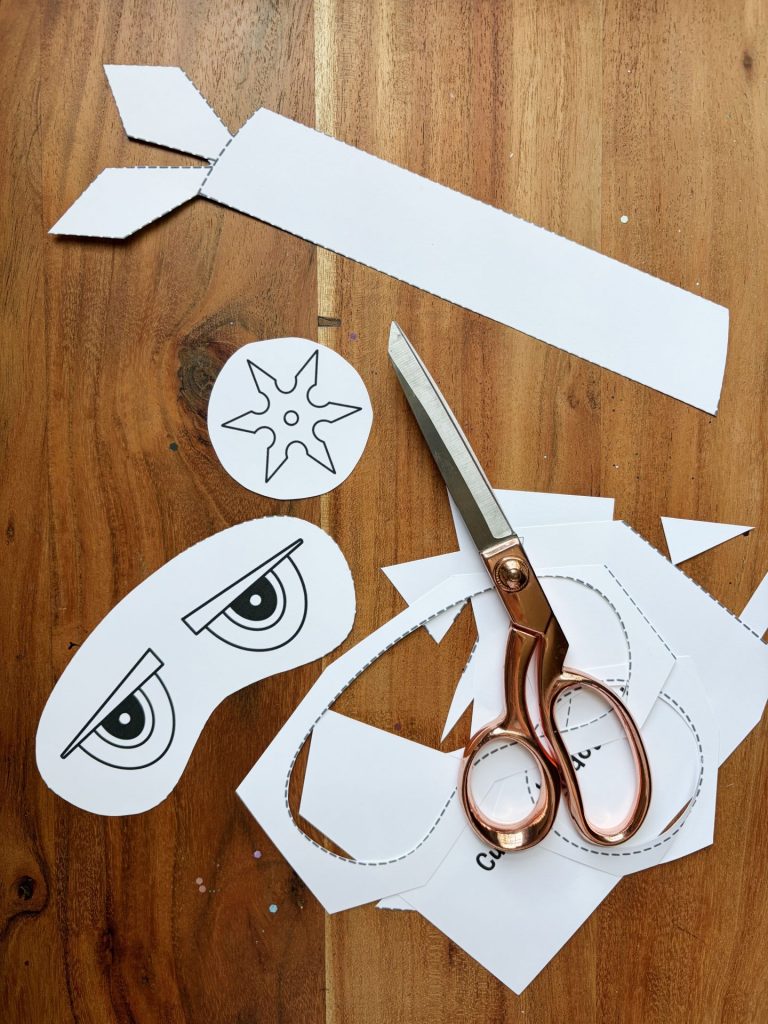 Ninja Craft Cutouts with Scissors!