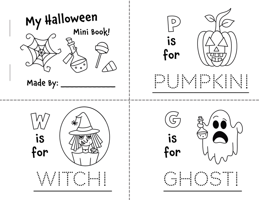 Free Printable Halloween Mini Books for Preschool!