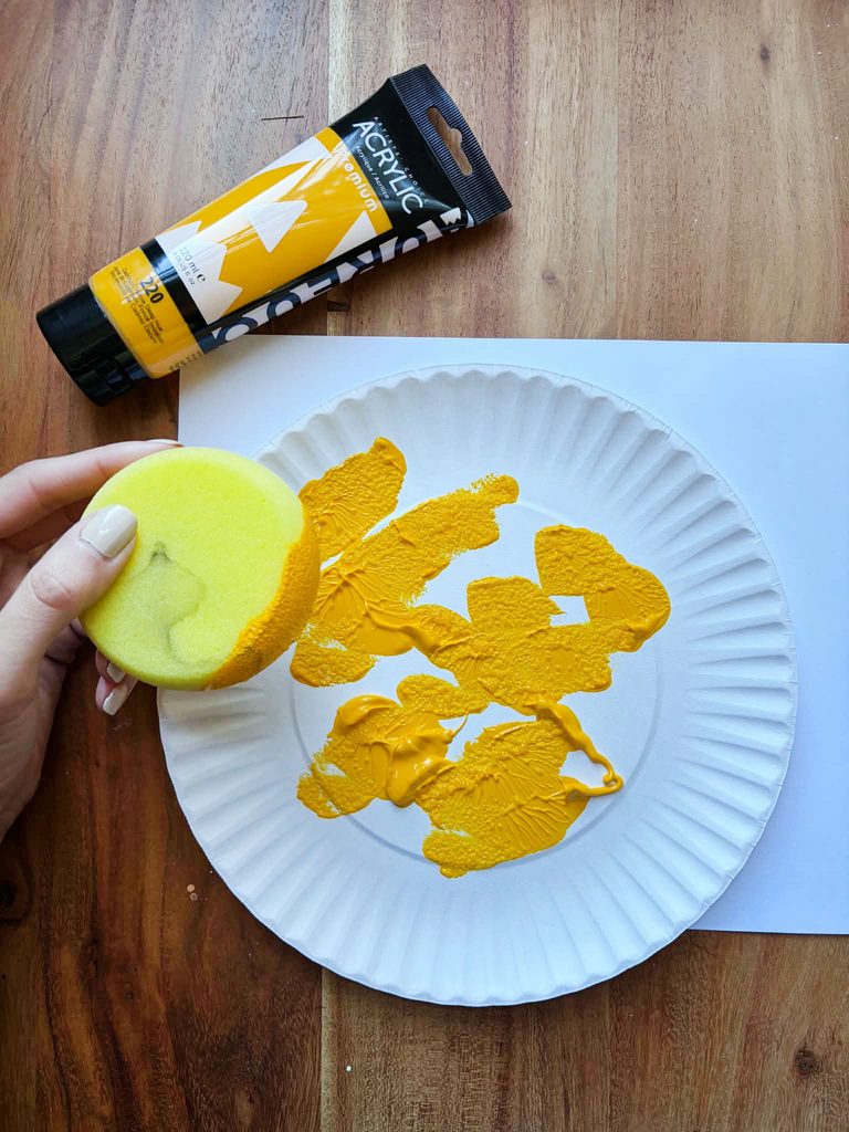 Yellow Sponge Painting!